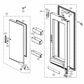 Part Location Diagram of MAN62648301 LG BASKET,DOOR