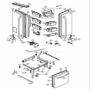 Door Parts Diagram and Parts List for 74025 ANSCSE2 LG Refrigerator