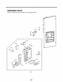 DISPENSER PARTS Diagram and Parts List for LMX25981SB AWB5LGA LG Refrigerator
