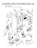 CASE P ARTS   EXPLODED VIEW & REPLACEMENT PARTS LI Diagram and Parts List for LMX25981SW LMX25981SW /04 LG Refrigerator