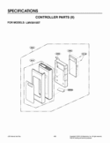 SPECIFICATIONS CONTROLLER PARTS II        S Diagram and Parts List for LMV2015ST LMV2015ST/01 LG Microwave