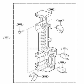Latch Board Parts Diagram and Parts List for 80522 CWHESEA LG Range