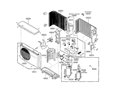 Outdoor Unit Diagram and Parts List for LS180CE  LG Air Conditioner