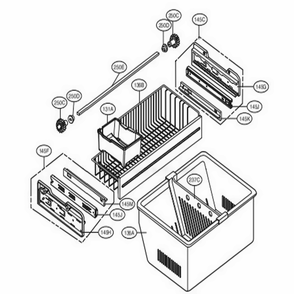 Freezer Parts Diagram and Parts List for 71602 ASWCSE5 LG Refrigerator