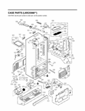 CASE PARTS Diagram and Parts List for LMX25988SW /00 LG Refrigerator
