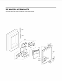 ICE MAKER & ICE BIN PARTS Diagram and Parts List for LMX25988SB /00 LG Refrigerator