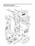 CASE PARTS Diagram and Parts List for LFX25978SB /00 LG Refrigerator