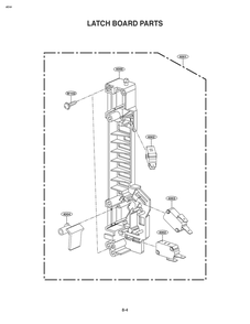 Latch Board Parts Diagram and Parts List for MVEL2033D CBDELGA LG Microwave