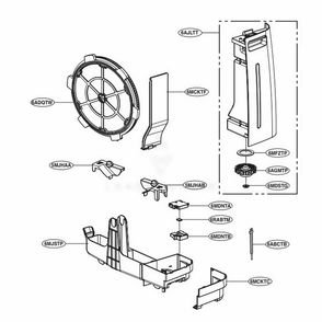 Tray Assembly Diagram and Parts List for PHU459WN AWHGEXP LG Air Conditioner