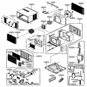 Main Diagram and Parts List for LW8016HR ASWAUSH LG Air Conditioner