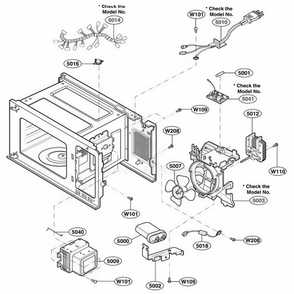 Interior Parts 2 Diagram and Parts List for 63102 CWHESEA LG Range