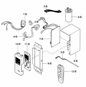 Control Box Assy Diagram and Parts List for 58075052500  Kenmore Air Conditioner