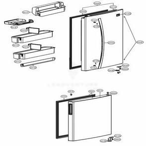 Part Location Diagram of ADC74207309 LG DOOR ASSEMBLY,FREEZER