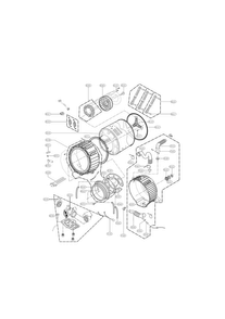 Drum And Tub Parts Diagram and Parts List for WM4270HVA 00 LG Washer