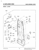 EXPLODED VIEW MODEL BASE ASSEMBLY Diagram and Parts List for LUV400T ABKELGA LG Canister Vacuum