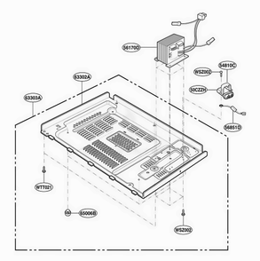 Part Location Diagram of 6170W1D030B LG TRANSFORMER,HIGH VOLTAGE