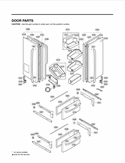 DOOR PARTS Diagram and Parts List for LMX25981ST AST3LGA LG Refrigerator