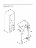 ICE & MAKER PARTS Diagram and Parts List for LMX25981ST AST3LGA LG Refrigerator