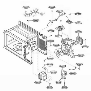 Oven Interior Parts 2 Diagram and Parts List for LTM9000B ABKELGA LG Range