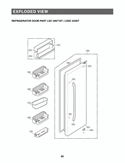 EXPLODED VIEW REFRIGERATOR DOOR Diagram and Parts List for LSSC243ST ASTCNA0 LG Refrigerator