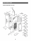 EXPLODED VIEW FREEZER COMPARTMENT Diagram and Parts List for LSSC243ST ASTCNA0 LG Refrigerator