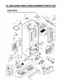 EXPLODED VIEW & REPLACEMENT PARTS LIST CASE PARTS Diagram and Parts List for LMX25984ST ASTCNA1 LG Refrigerator