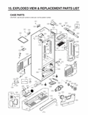 EXPLODED VIEW & REPLACEMENT PARTS LIST CASE PARTS Diagram and Parts List for LMX25984SW ASWCNA1 LG Refrigerator