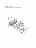FREEZER PARTS Diagram and Parts List for LMX25984SW ASWCNA1 LG Refrigerator