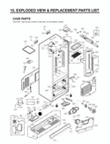 EXPLODED VIEW & REPLACEMENT PARTS LIST CASE PARTS Diagram and Parts List for LMX25984SB AWBCNA1 LG Refrigerator