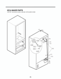 ICE & MAKER PARTS Diagram and Parts List for LMX25984SB AWBCNA1 LG Refrigerator