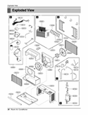 Room Air Conditioner Exploded View Diagram and Parts List for LW5011 AWYAOSU LG Air Conditioner