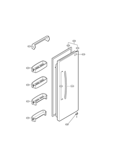 Refrigerator Door Diagram and Parts List for LSC27910TT 00 LG Refrigerator