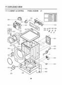 CABINET & CONTROL PANEL ASSEMB LY  EXPLODED VIEW Diagram and Parts List for WM2350HRC ACREEUS LG Washer