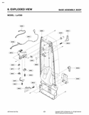 EXPLODED VIEW MODEL BASE ASSEMBLY Diagram and Parts List for LUV300B ABLELGA LG Canister Vacuum