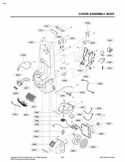 COVER ASSEMBLY Diagram and Parts List for LUV300B ABLELGA LG Canister Vacuum