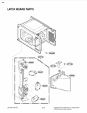 LATCH BOARD PARTS Diagram and Parts List for LCRT2010ST CSBEBBY LG Microwave