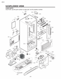 VIEW  CASE PARTS Diagram and Parts List for LFC20760ST AST5LGY LG Refrigerator