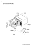 OVEN CAVITY PARTS Diagram and Parts List for LCS1410SW CWHELGA LG Microwave