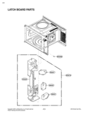 LATCH BOARD PARTS Diagram and Parts List for LCS1410SW CWHELGA LG Microwave