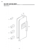 FREEZER DOOR Diagram and Parts List for LSC27914SB AWBCNA1 LG Refrigerator