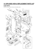 EXPLODED VIEW & REPLACEMENT PARTS LIST Diagram and Parts List for LFX28978ST ASTCNA1 LG Refrigerator