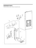 DISPENSER PARTS Diagram and Parts List for LFX28978ST ASTCNA1 LG Refrigerator