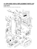 EXPLODED VIEW & REPLACEMENT PARTS LIST Diagram and Parts List for LFX25978ST ASTCNA1 LG Refrigerator