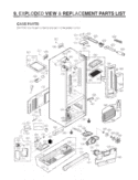 EXPLODED VIEW & REPLACEMENT PARTS LIST CASE PARTS Diagram and Parts List for LFX25976SB AWBCNA1 LG Refrigerator