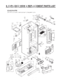 EXPLODED VIEW & REPLACEMENT PARTS LIST CASE PARTS Diagram and Parts List for LFX25976SW ASWCNA1 LG Refrigerator