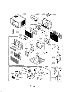 Room A/c Diagram and Parts List for HBLG2504E  LG Air Conditioner