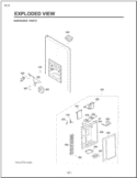 DISPENSER PARTS EXPLODED VIEW Diagram and Parts List for LSC27921ST AST4LGA LG Refrigerator