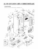 EXPLODED VIEW & REPLACEMENT PARTS LIST CASE PARTS Diagram and Parts List for LMX25984SW ASWCNA2 LG Refrigerator