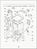 CABINET & CONTROL PANEL ASSEMBLY  CARD TYPE Diagram and Parts List for GCW1069CS ABWEECI LG Washer