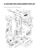 EXPLODED VIEW & REPLACEMENT PARTS LIST Diagram and Parts List for LMX25988SW ASWCNA1 LG Refrigerator